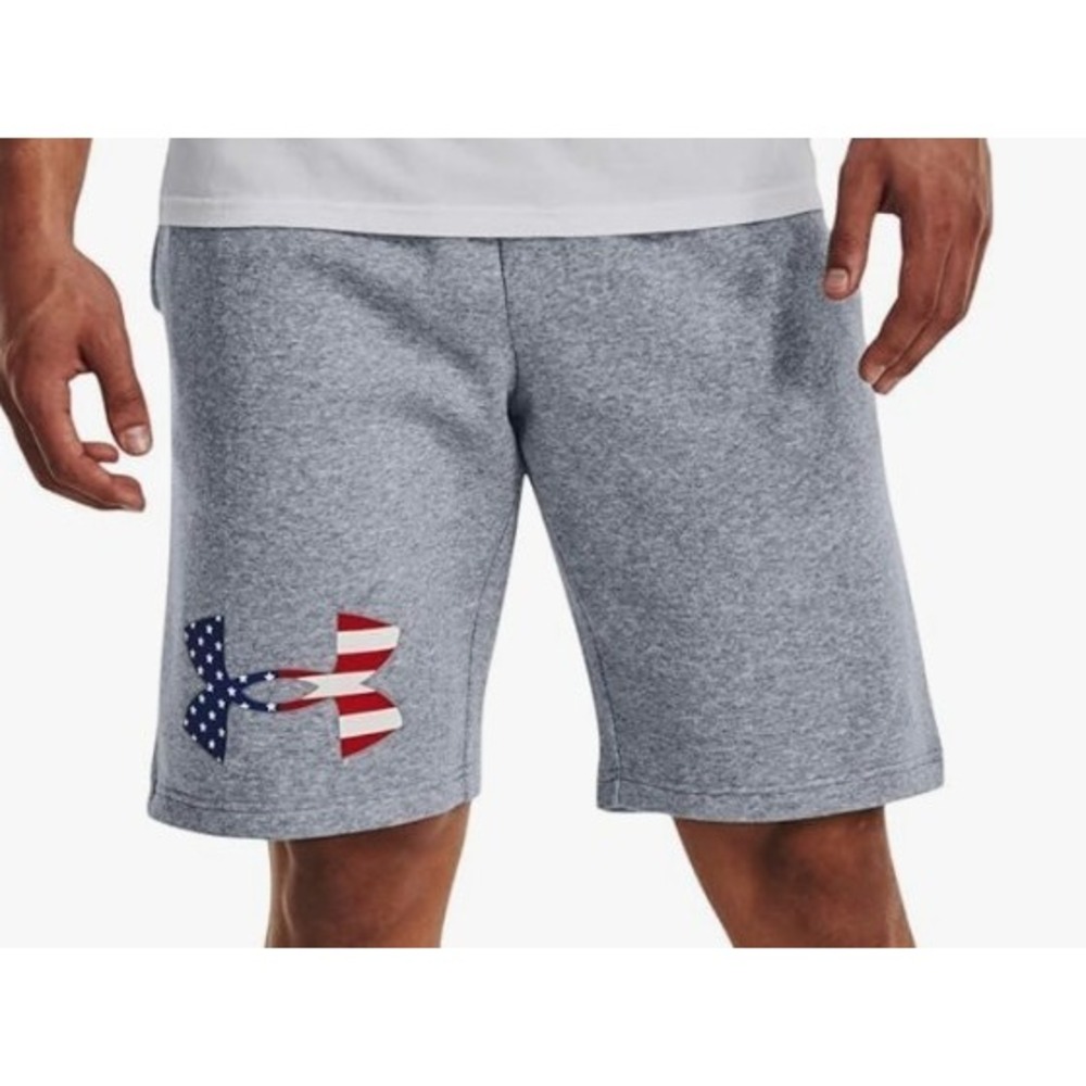 NWT Under Armour Men's Freedom Tech Logo Sweatpants Shorts Gray Men's Small